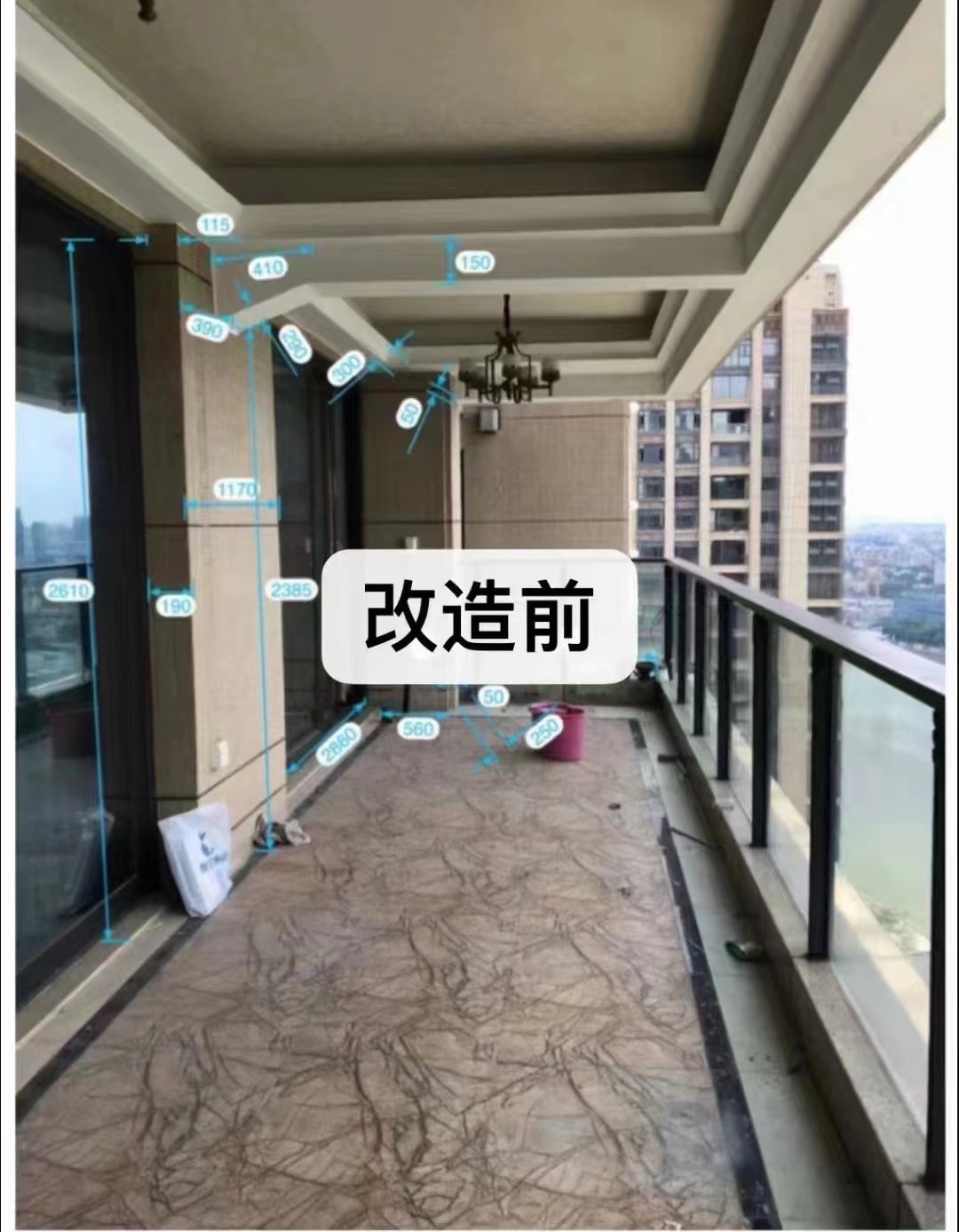 广州荔湾御景1号简约茶室阳台装修方案