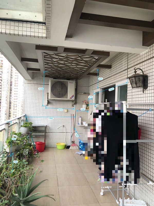 长方形茶室阳台