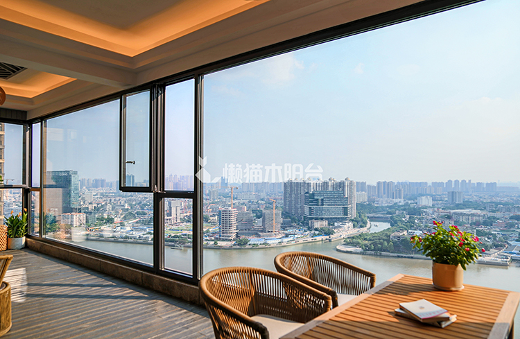 广州荔湾御景1号简约茶室阳台装修方案